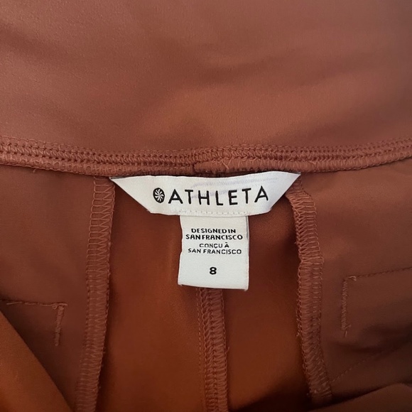 Athleta Endless Pleated Skort Rust Orange Brown - Size 8, EUC - Picture 5 of 6